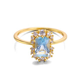 Ladies Fashion Inlaid Zircon Ring